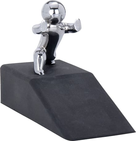 Wenko Deurstopper Hercules 10 Cm Rubber/staal Zwart/zilver