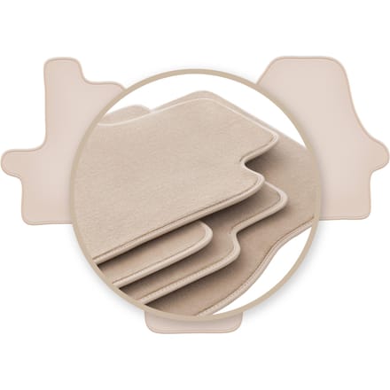 PREMIUM beige vloermatten voor: Peugeot Boxer III bestelbus 2014 -