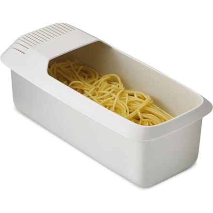 Cuiseur à pâtes micro-ondes avec passoire, résistant à la chaleur, cuiseur à spaghettis brown