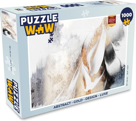 Puzzel Abstract - Gold - Design - Luxe - Legpuzzel - Puzzel 1000 stukjes volwassenen