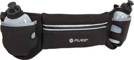 Pure2Improve Hardloopriem met 2 flesjes zwart en grijs