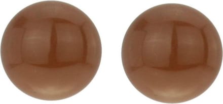 Behave - Oorknop Dames - Bruin - Basic Oorbel - Diameter 1,7 cm