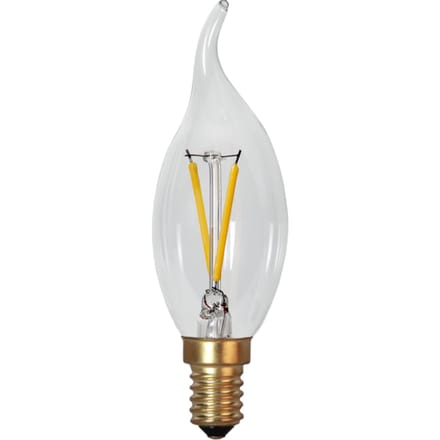 Kaarslamp Soft Glow - E14 - 0.5W - Super Warm Wit <2200K - Filament - Helder