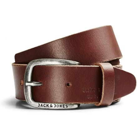 Jack & Jones Heren Riem JACPAUL Leer Roodbruin - Maat 90