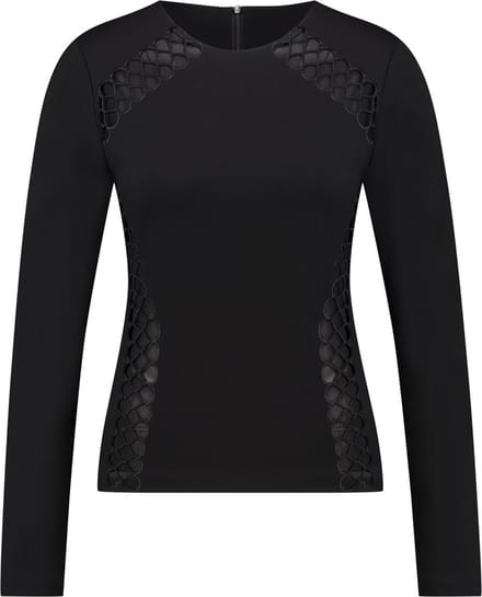Supertrash - Top - Blouse Dames - Shirt - Lange Mouw - Zwart - M