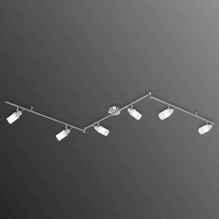 JUST LIGHT. GmbH Driearmige LED plafondlamp Max met 6 lampen