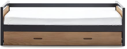 Vente-unique Bedframe metaal natuurlijk licht 90 x 190 cm