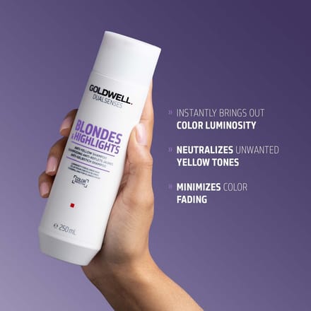 Goldwell Blondes & Highlights Shampoo tegen geel Kleurshampoo Dames 250 ml
