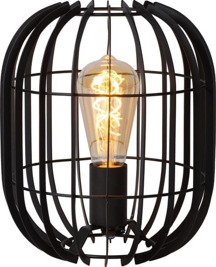 Lucide REDA - Tafellamp - Ø 22 cm - 1xE27 - Zwart