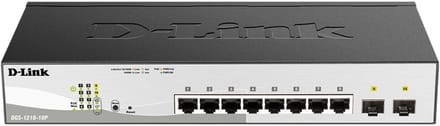 10-Poort Gigabit Smart Managed Switch met SFP Poorten en PoE
