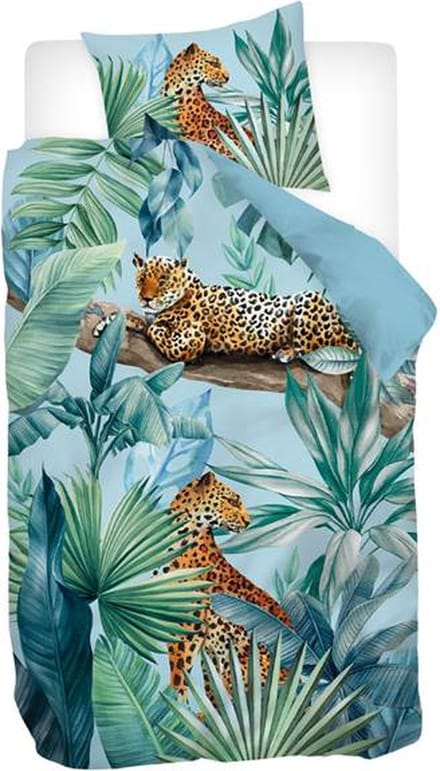 Snoozing Ilyas Dekbedovertrek - Eenpersoons - 140x200/220 cm - Blauw