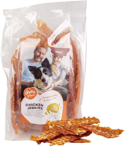 duvoplus meat! Kip Jerky - Hondensnacks - Beloningssnack - Graanvrij & Hoog Vleesgehalte - 1 kg