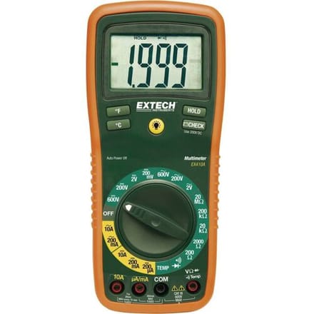 Extech EX410A-ISO Multimeter Kalibratie (ISO) Digitaal CAT III 600 V Weergave (counts): 2000
