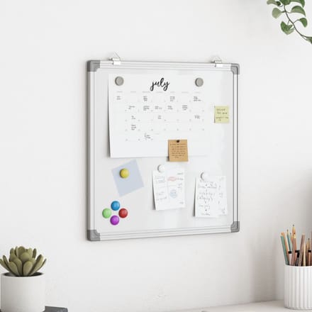 vidaXL - Whiteboard - magnetisch - 40x40x1,7 - cm - aluminium