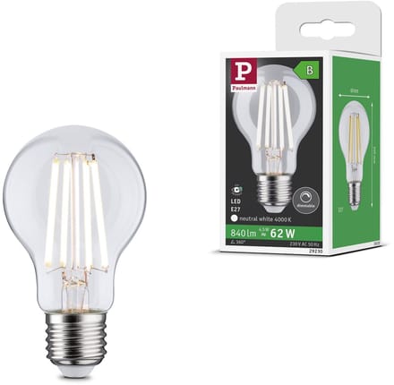 Paulmann 29230 LED-lamp Energielabel B (A - G) E27 Peer 4.5 W Neutraalwit (Ø x h) 60 mm x 105 mm 1 stuk(s)