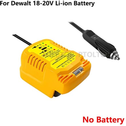 Draagbare Mini Auto Acculader Voor Makita/Dewalt/Milwaukee 18V Li-ion Acculader Sigarettenaanstekerstekker met LED-indicator