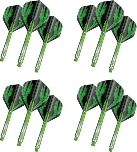 Dartpijlen Accessoires Set: Medium Steeltjes en Standaard Vluchten