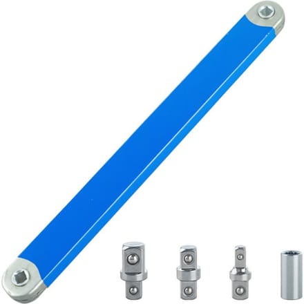 Clé à rallonge déportée Outil de rallonge pour espaces restreints avec adaptateurs d'entraînement 1/2 , 1/4  et 3/8  Universel bleu