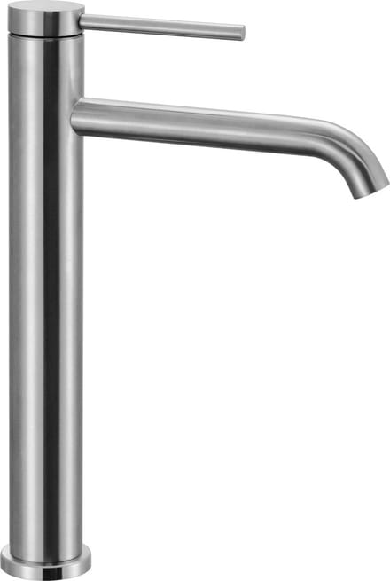 Rea Clif Brush Steel High - Wastafelkraan - Chroom