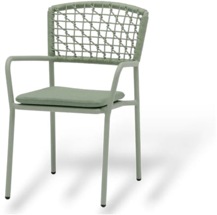 hamilton bay - tuinstoel - Ease - Palm Green Cross - met kussen - rope met aluminium