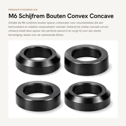 Dailygoods- Spacer M6 Schijfremring - Concaaf/Convex Ontwerp - Titaniumlegering - Lichtgewicht - Hoge Sterkte - Stabiele Structuur