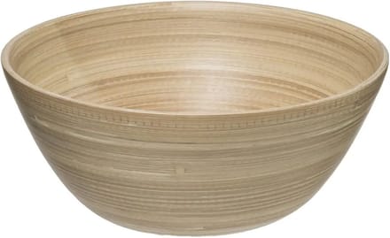 Secret de Gourmet - Slakom/serveer schaaltjes - bamboe - beige- D17 cm