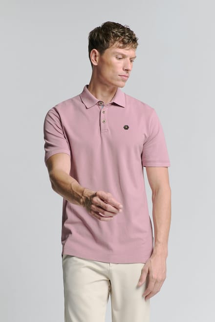 T-shirt No Excess Poloshirt Piqué Mauve
