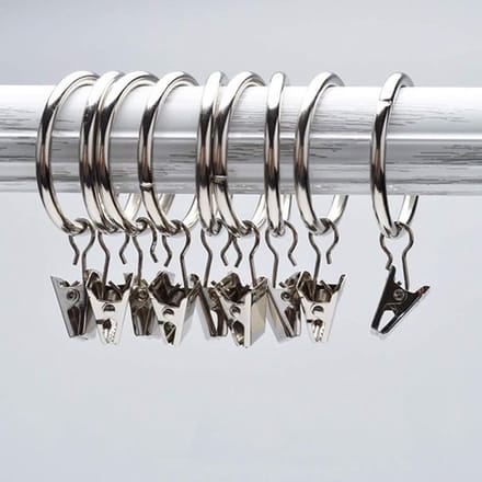 Multifunctionele roestvrijstalen gordijnclips - 30 stuks - 30 mm diameter