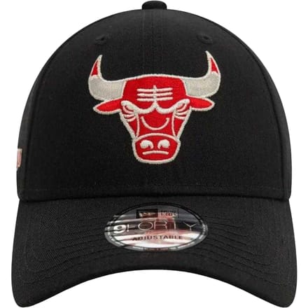 New Era 9Forty Chicago Bulls Metallic Baseball Cap (Zwart)