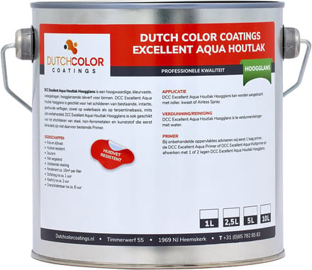 DCC Excellent Aqua Houtlak Hoogglans - 5L - Wit