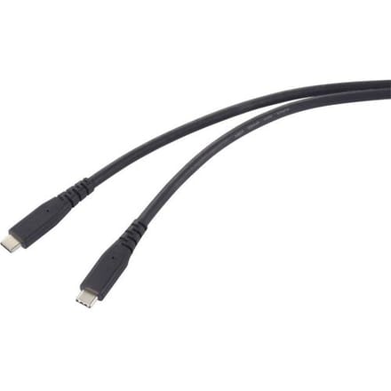 Renkforce RF-6662038 USB-C-kabel USB 4.0 USB-C 0.50 m Zwart TPE-mantel