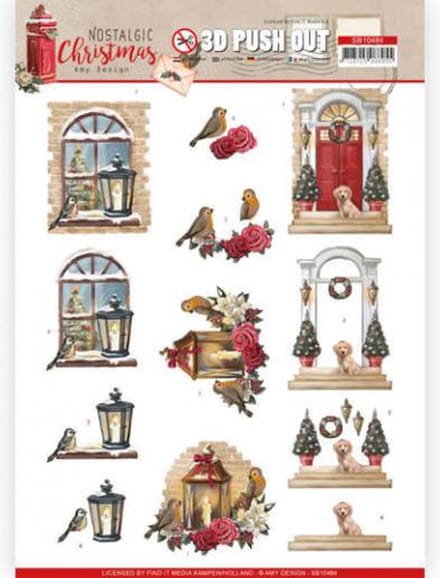 Warm Christmas Nostalgic Christmas 3D Push Out by Amy Design