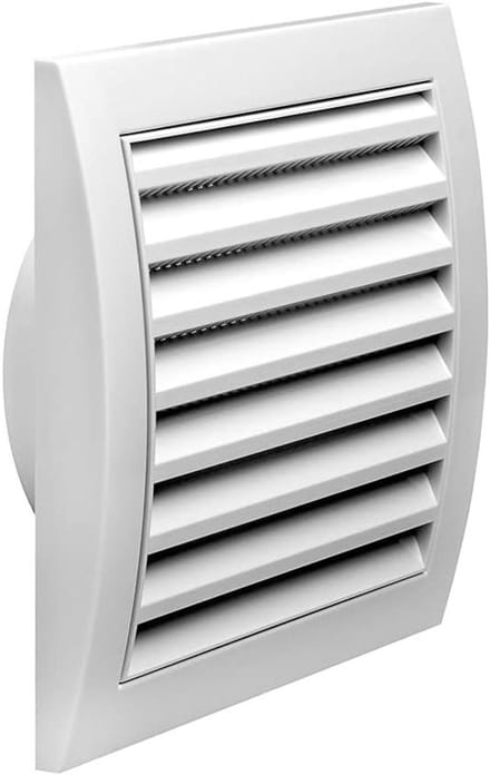 Ventilatierooster - Luchtrooster - Ventilatie Regelen - Insectenbescherming - Diameter 100mm - Wit
