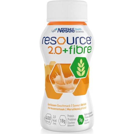 Resource 2.0 + Fibre Abrikoos 4x200 Drinkbare oplossing