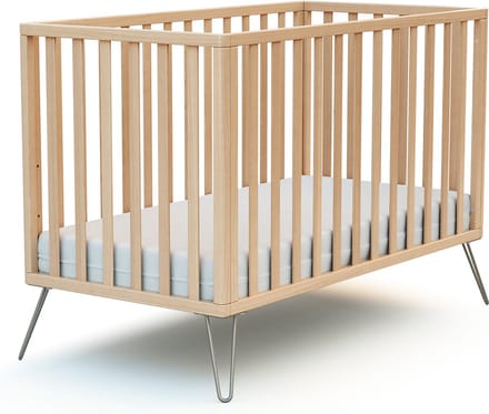 JURABABY Kinderbed ONLY in hout Beuken en in staal 60 x 120 cm