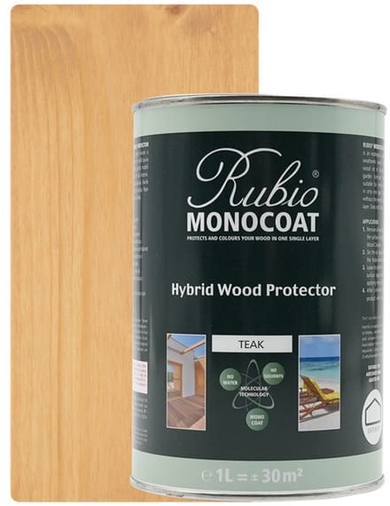 Rubio Monocoat Hybrid Wood Protector Teak 1L 124045