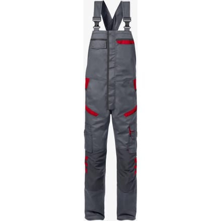 Fristads Amerikaanse Overall 1555 Stfp - Grijs/Rood - C148
