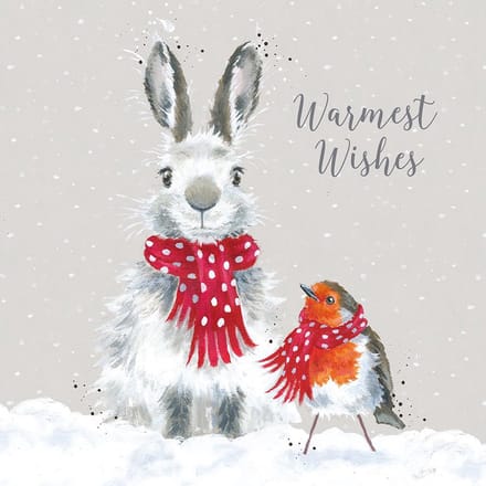Wrendale Designs - Luxe Set 8 Wenskaarten Kerst - Snow Angels