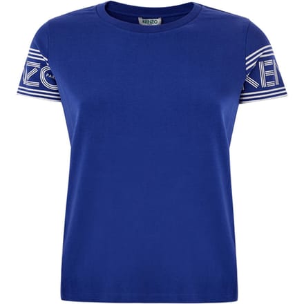 T-shirt in elektrisch blauw katoen Kenzo