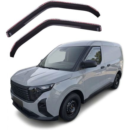 Wind deflectors - Ford Tourneo Courier 2 (5D) sinds 2023 - Aerodynamica - Zwart getint - Eenvoudige montage