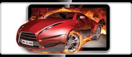 Car Flames Photo Wallcovering