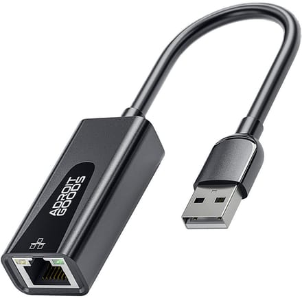 Ethernet Adapter USB kabel - USB A naar Ethernet / Internet - Internet Adapter - Netwerk adapter - Netwerkadapter - 100 Mbps - Gigabit