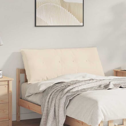 vidaXL - Rugkussen - Beige - 120 - x - 50 - cm - Microvezel - Stof