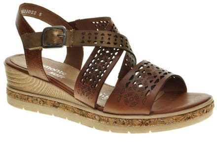Cognac Sandalen Remonte Sleehak maat 41