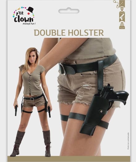 Dubbel Pistoolholster Leger