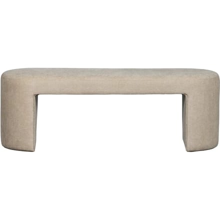 WOOOD Jacob Bankje - Chenille - Naturel - 46x130x46