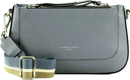GIANNI CHIARINI Leren Schoudertas Crossbody Bag Ming Blue Blauwgrijs