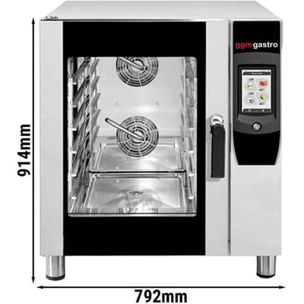 GGM Gastro Kombidämpfer - Touch - 6x EN 600x400 oder 6x GN 1/1 - inkl. Waschsystem & Temperaturfühler