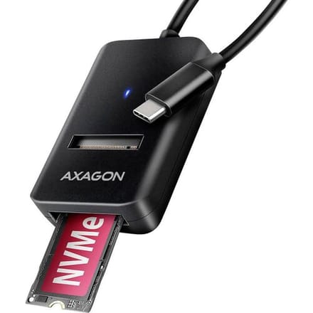 AXAGON ADM2-CM USB-C 10Gbps - M.2 NVMe & SATA SSD adapter, 10cm USB-C cable