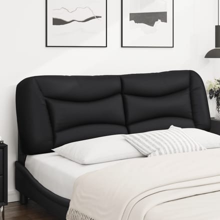 vidaXL - Hoofdbordkussen - "Hvar" - 152 - cm - kunstleer - zwart